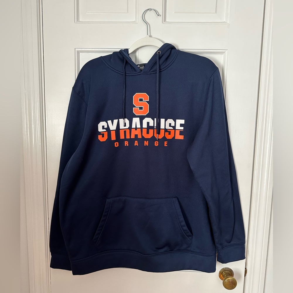 Men's Colosseum Navy Syracuse Orange Lantern Pullover Hoodie | Size L